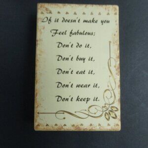 Handmade Inspirational Plaque Feel Good Wood Decor